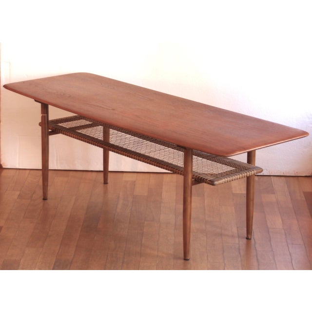 Large Danish Teak Coffee Table, 1950s For Sale - Image 10 of 10