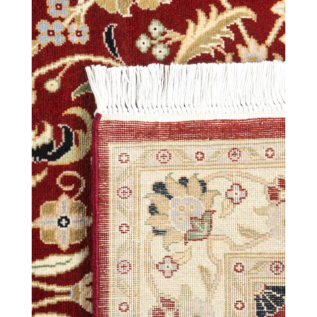 2000 - 2009 Mogul, One-of-a-Kind Hand-Knotted Area Rug in Red, 3' 1" x 5' 0" For Sale - Image 5 of 8