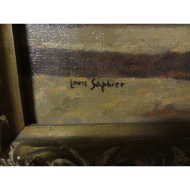 1920s Louis Saphier Signed Orientalist Scene Oil on Canvas For Sale - Image 9 of 11