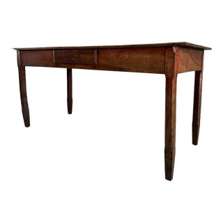 Early 19th Century French Walnut Harvest Table For Sale