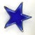 Mid-Century Modern Cobalt Blue Glass Art Star Design Trinket Plate For Sale - Image 3 of 9