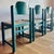 1970s Mid Century Green Padova Chairs With Striated Woven Rush Seats Attributed to Hank Lowenstein For Sale - Image 9 of 15