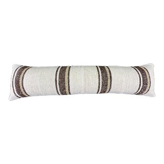 Turkish Hemp Pillow Cushion Natural Beige Brown Cushion Cover 12x46 For Sale