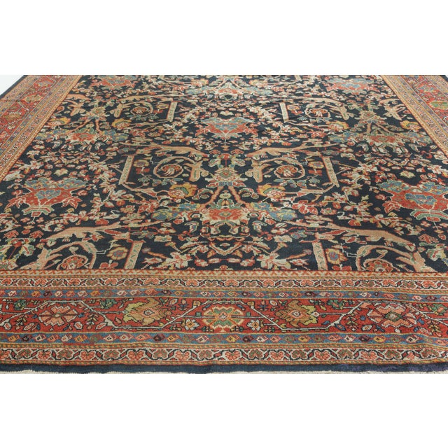 Persian Handmade Antique Persian Sultanabad Rug For Sale - Image 3 of 7