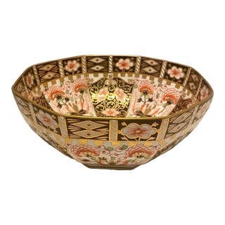 Royal Crown Derby Octagonal Bowl Imari Witches Pattern 6299 Date 1918 For Sale