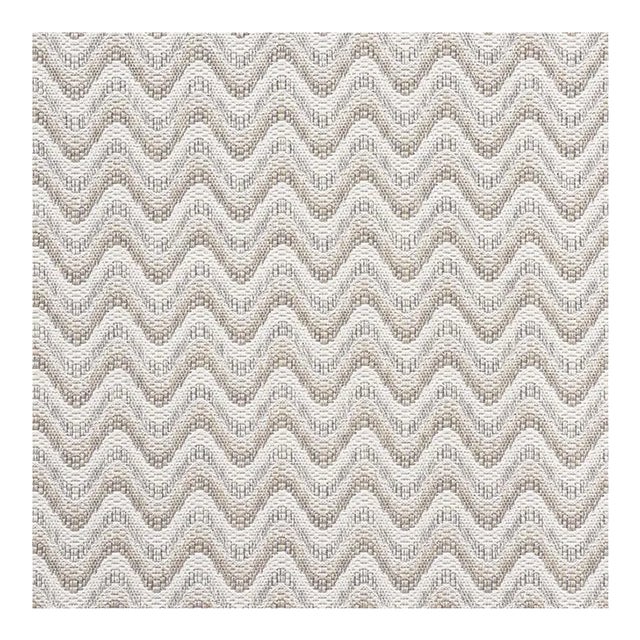Sample - Schumacher Bargello Wave Fabric in Natural For Sale