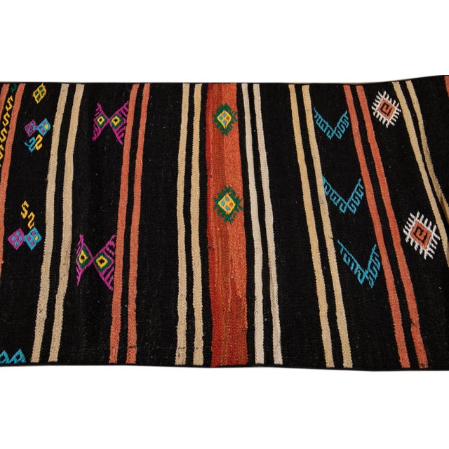 Vintage Kilim Wool Runner For Sale - Image 4 of 13