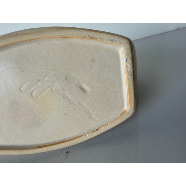 1980's Vintage James Johnston Matte White Geometric Ceramic Vase, Signed For Sale - Image 11 of 12