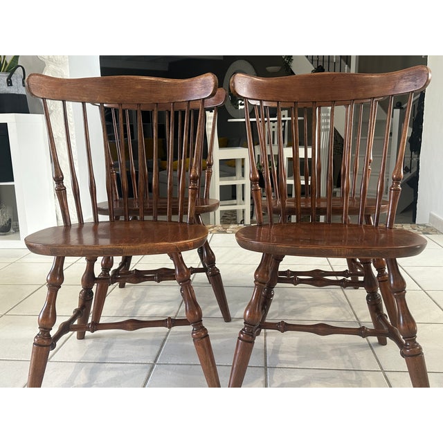 Windsor Chairs by Nichols & Stones, American, 1960, Set of 4 For Sale - Image 4 of 18
