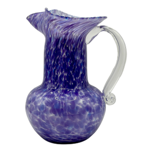 Vintage Wheaton Village 2000 Purple Hand Blown Glass Pitcher Vase