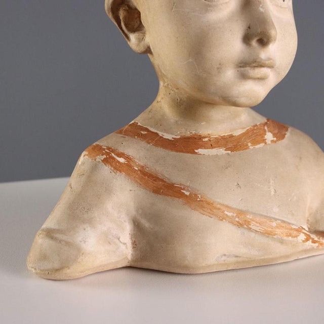Ceramic Half-Bust of Child For Sale - Image 4 of 9