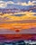 Javiera Da Fonseca Ilić "Apókalypsis" Oil on Canvas, Fiery Red Sun Setting Over the Sea, Contemporary Coastal Painting, 2026 For Sale