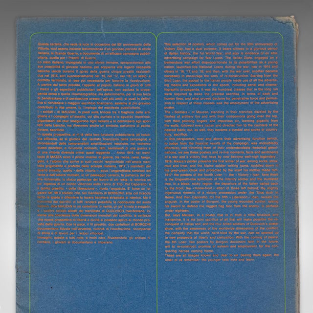 Vintage Folio of 12 Posters, Italian, Prints, Wwi Propaganda, Art Exhibition Set For Sale - Image 4 of 12