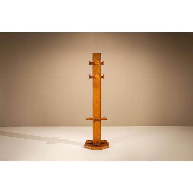 1970s Coat Rack in Oak by Giuseppe Rivadossi, Italy, 1970s For Sale - Image 5 of 10