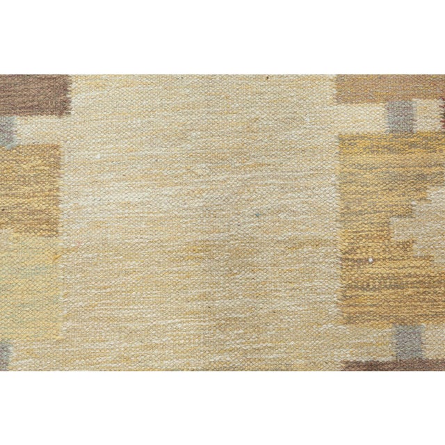 1950s Doris Leslie Blau Mid-20th Century Swedish Flat Woven Rug For Sale - Image 5 of 7