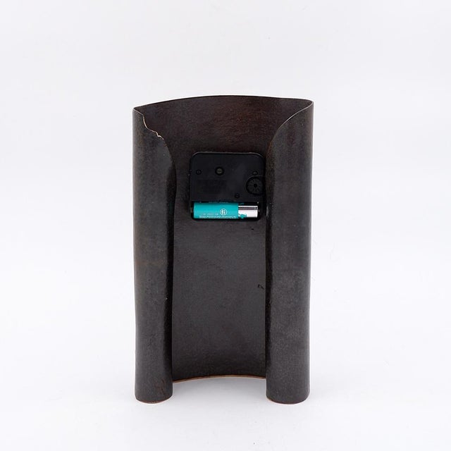 Vintage Bronze Glazed Ceramic Table Clock from Kienzle International For Sale - Image 10 of 14