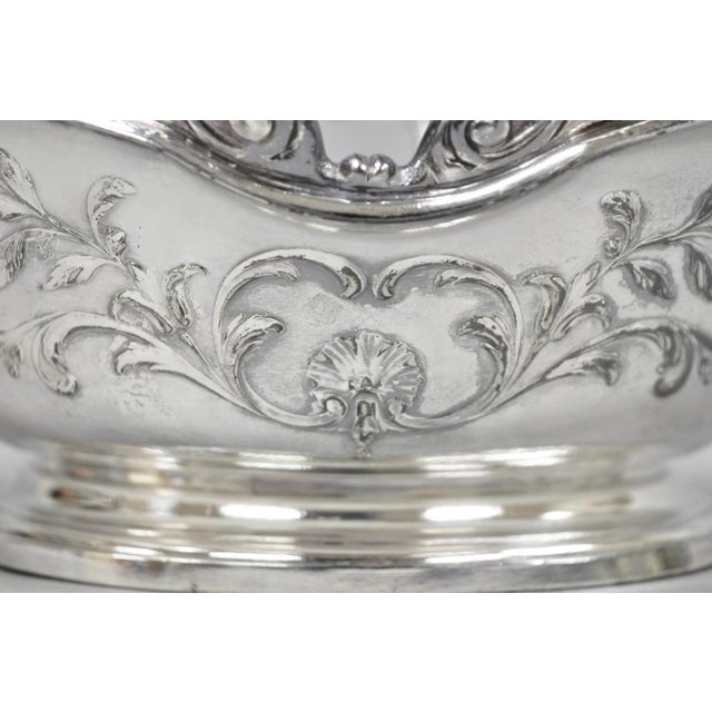 Early 20th Century Antique Christofle Gallia French Art Nouveau Silver Plated Fruit Basket W Handle For Sale - Image 5 of 17