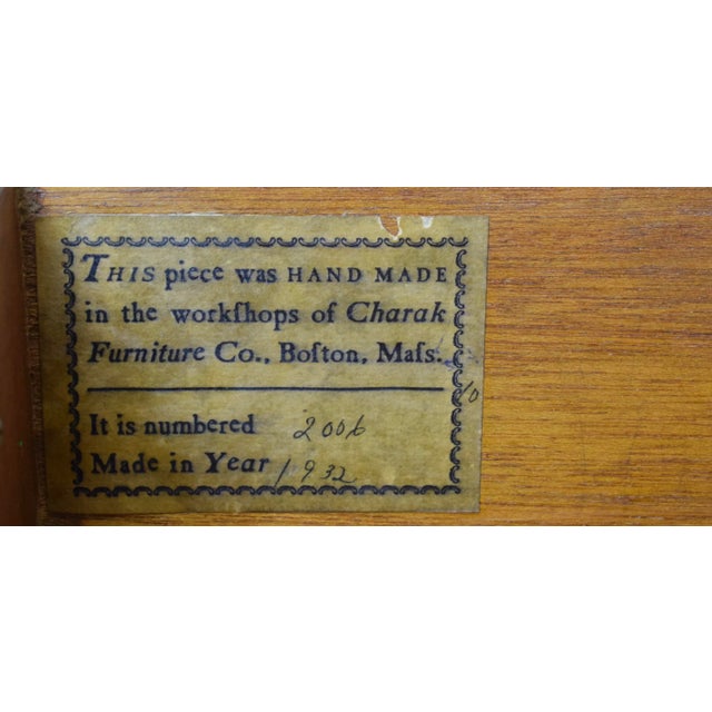 Georgian Style Mahogany Kneehole Desk by Charak Furniture Co, 1930's For Sale - Image 13 of 13