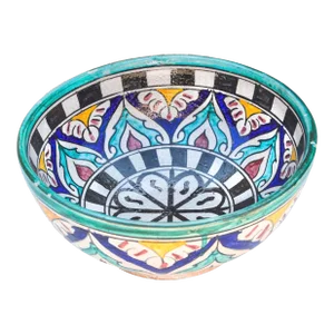 Early 20th Century Hand-Crafted Colorful Moorish Ceramic Bowl
