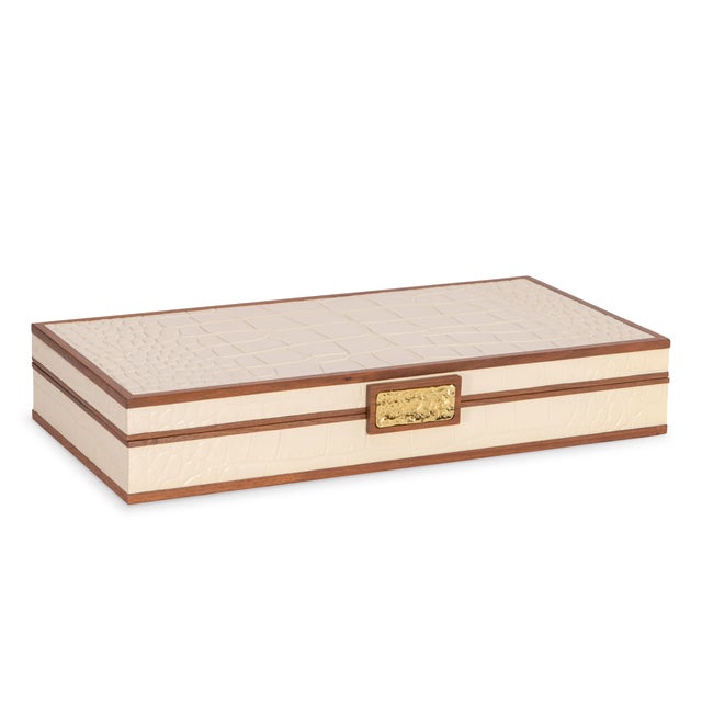 Maitland-Smith Cream Stacking Boxes For Sale - Image 9 of 11