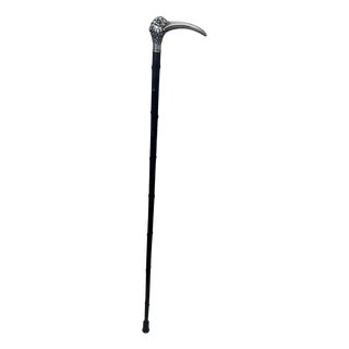 Silvered Bronze Walking Stick, 1900 For Sale