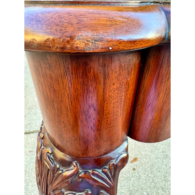 Brown 1990s Henkel Harris Chippendale Ball & Claw Carved Mahogany Console For Sale - Image 8 of 10