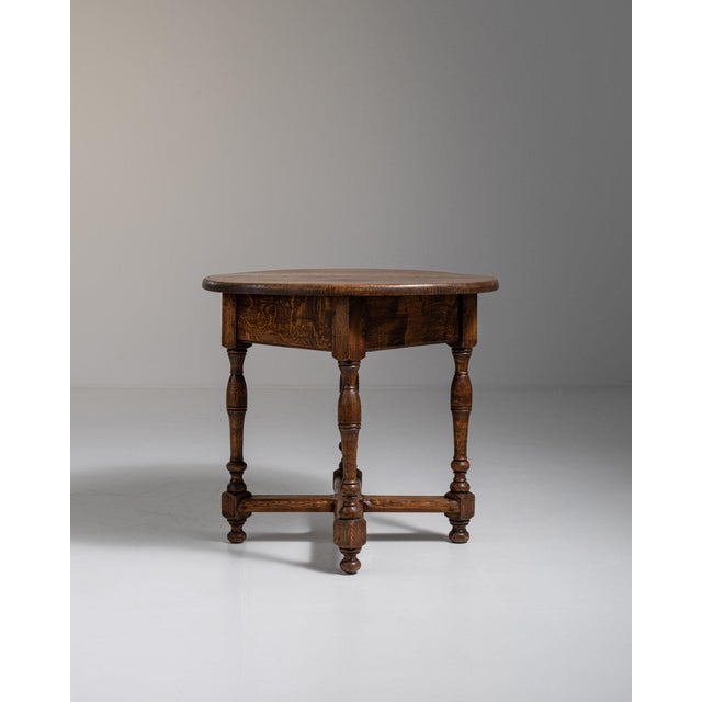 1970s French Chestnut Brown Neo-Renaissance Oak Table in Original Patina For Sale - Image 13 of 15