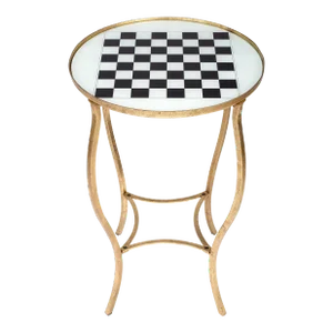 Judith Antique Game Table, Gold