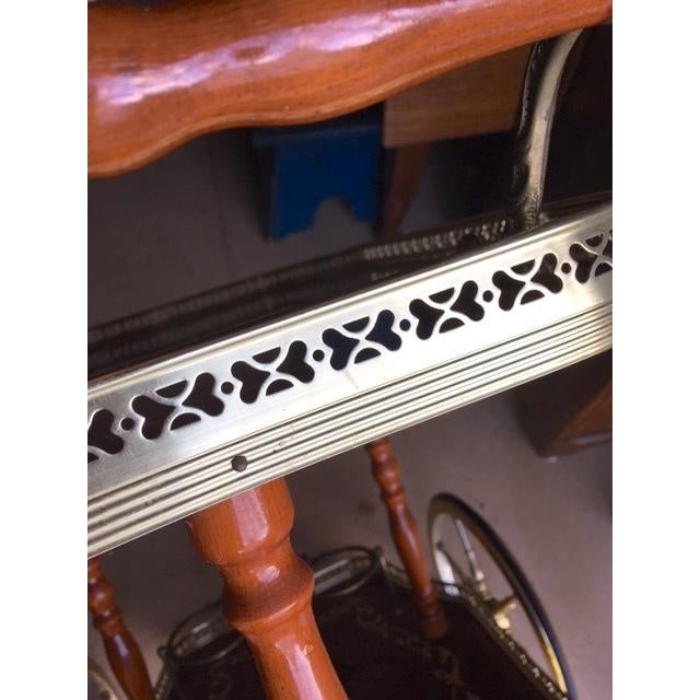 Mid 20th Century Italian or Hollywood Regency Style Bar Cart For Sale - Image 13 of 14