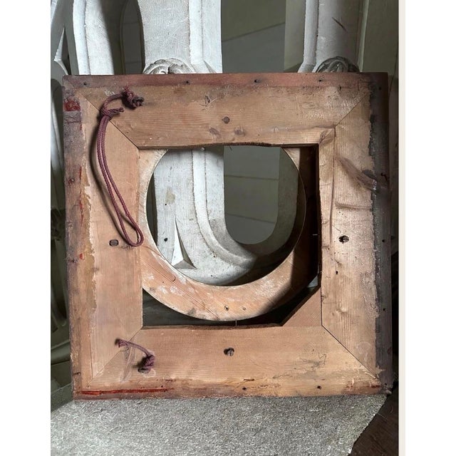 Mid 19th Century Antique French Giltwood Oval Picture Frames, Pair With Acanthus Leaf Carving For Sale - Image 5 of 7