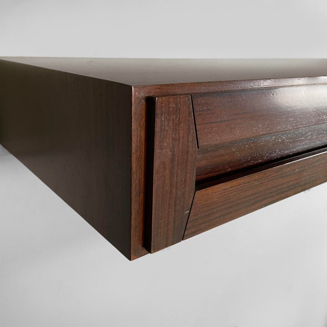 Mid-Century Modern Italian Wood Wall Console attributed to Vittorio Introini, 1960s For Sale - Image 10 of 17