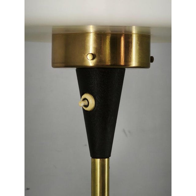 Space Age Brass and Opaline Glass Floor Lamp from Lidokov, 1960s For Sale - Image 4 of 12