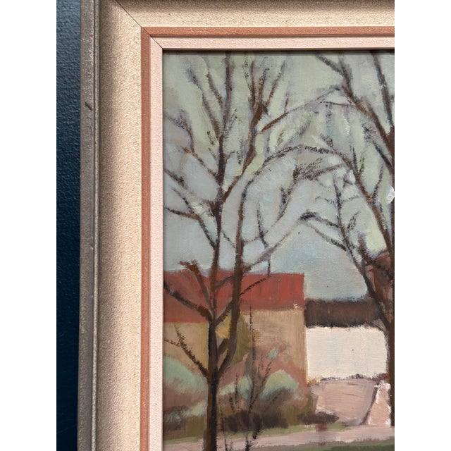 Ingvar Björk, Landscape with Trees & Buildings, 1948, Oil on Canvas, Framed For Sale - Image 14 of 18