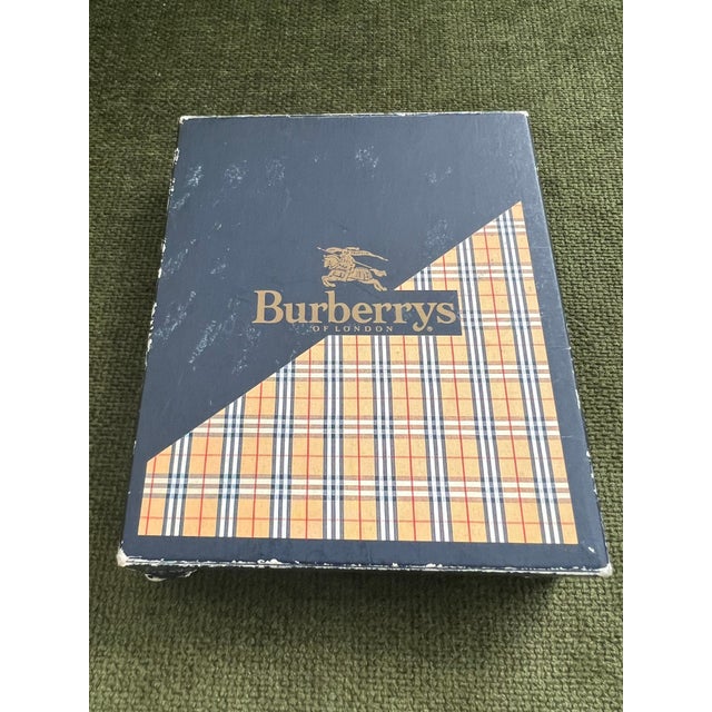 Gold Vintage Burberry Cufflinks, 4 Piece Set in Original Case, "Circa 1990s" For Sale - Image 8 of 18