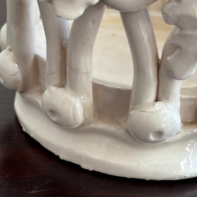 Mid 20th Century Mid-20th Century Italian Ceramic Openwork Cachepot For Sale - Image 5 of 17