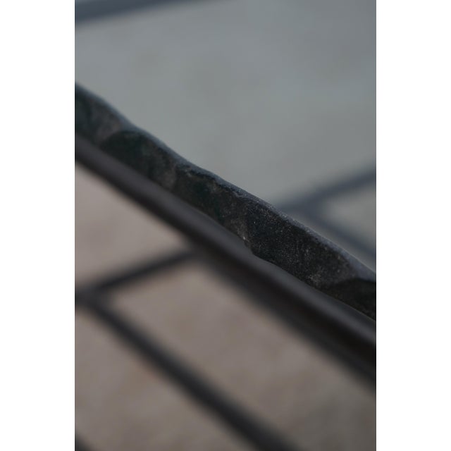 Charleston Forge Glass Top Iron Base Coffee Table For Sale - Image 4 of 10