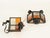 Brutalist Wrought Iron and Amber Glass Sconces from Longobard, Italy, 1970, Set of 2 For Sale - Image 15 of 16