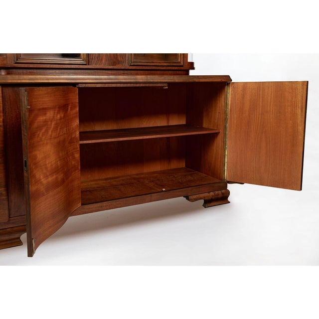 Art Deco Figured Walnut Sideboard Buffet or Bar Cabinet With Vitrine, Circa 1930 For Sale - Image 12 of 18