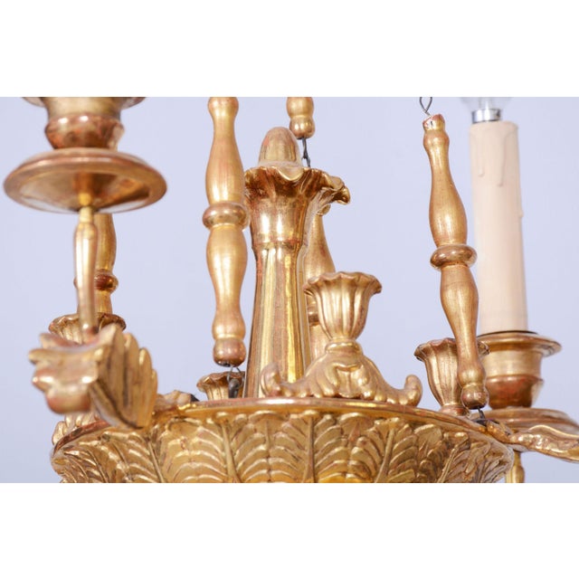Traditional Empire Gilded Chandelier, Austria, 1920s For Sale - Image 3 of 13