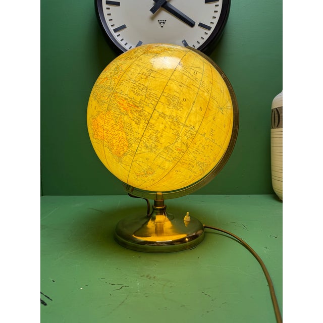 Vintage 1960's glass globe lamp by german makers " jro globus munchen " a very nice example from renowned german globe...