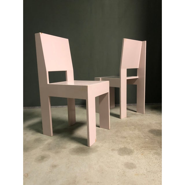 Pink Bossche School Dining Set by Jan Verbeek, 1970, Set of 5 For Sale - Image 8 of 15