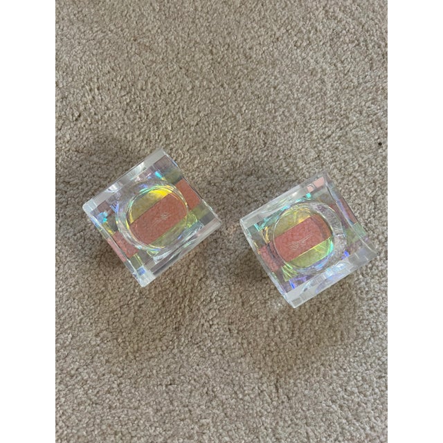 Oleg Cassini Crystal Votive Candle Holders - a Pair For Sale - Image 9 of 9