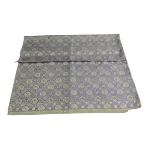 Vintage Purple & Silver Woven Silk Kesa Textile