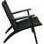 Hans Wegner CH25 lounge chair with a frame of black painted oak and upholstery of black paper cord. The chair is from 2024...