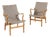 Vintage Eva Lounge Chairs in Beech with Webbing by Bruno Mathsson for Dux, 1970s, Set of 2 For Sale