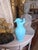 Glass Blue Bristol Opaline Glass Vase For Sale - Image 7 of 10