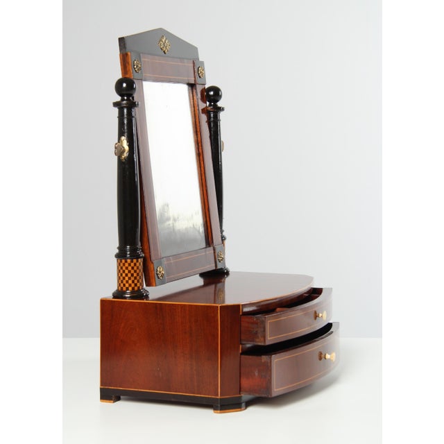 Biedermeier Make Up Mirror, 1832 For Sale - Image 9 of 15