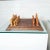 Mid-Century Modern Vintage Hand-Carved Wood and Leather Chess Set For Sale - Image 3 of 11