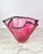 Large 12" Signed Paul Bendzunas Magenta & Gold Fleck Hand-Blown Art Glass Handkerchief Bowl For Sale In Portland, OR - Image 6 of 12