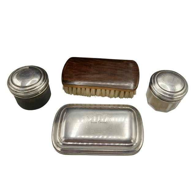 Victorian Travel Vanity & Grooming Case — 10 Silver-Plate Accessories, 1854 For Sale - Image 9 of 18